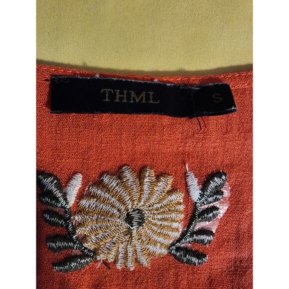 THML Womens Boho Embroidered‎ Top Size S - Picture 4 of 6